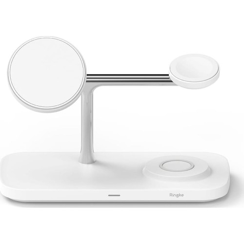 Image of Ładowarka indukcyjna Ringke Qi2 3w1 Magnetic Wireless Charging Stand, biała