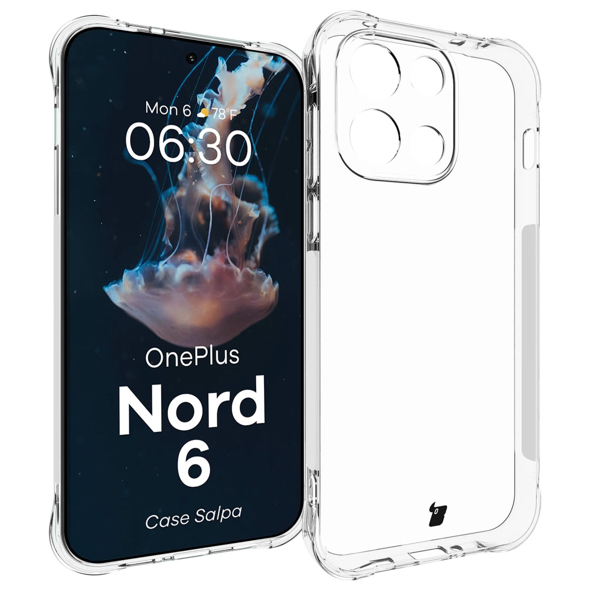 Elastyczne etui Bizon Case Salpa do OnePlus Nord 6, przezroczyste