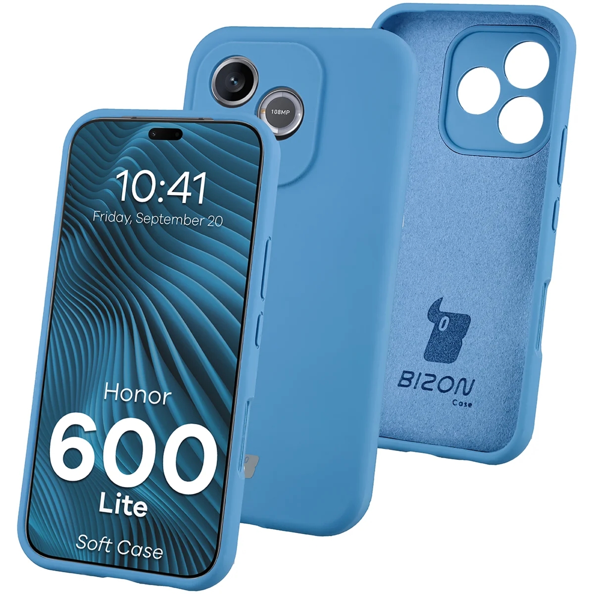 Silikonowe etui Bizon Soft Case do Honor 600 Lite 5G, niebieskie