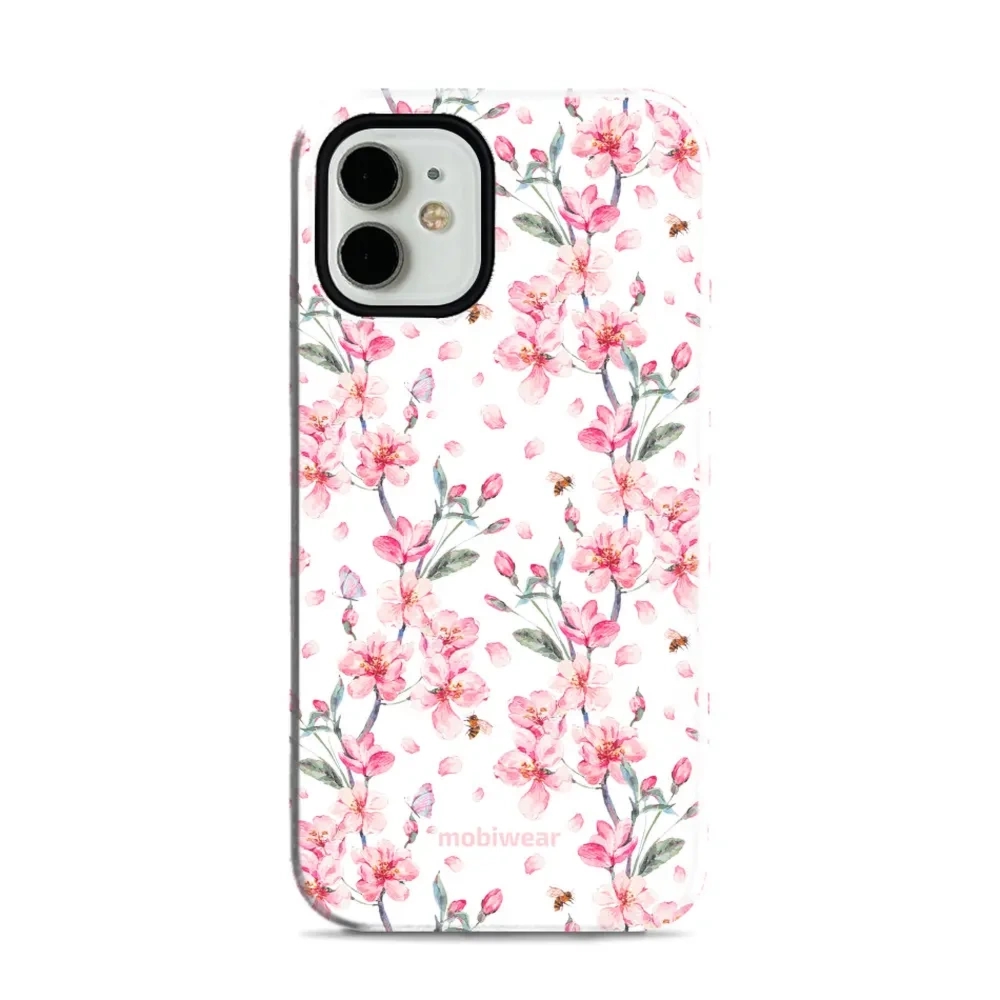 Etui ochronne do iPhone 12 Mini, Mobiwear Elite Pro, japoński bukiet