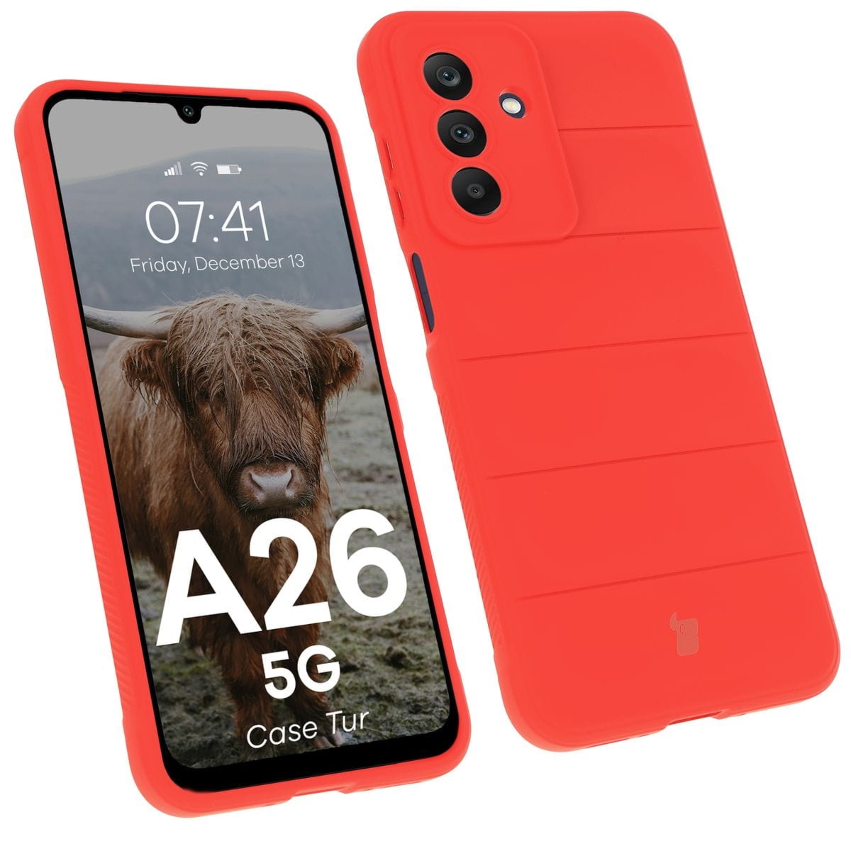 Pancerne etui Bizon Case Tur do Galaxy A17 5G, czerwone