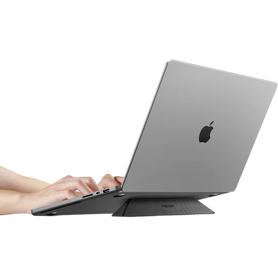 Podstawka, stojak pod laptop / tablet / klawiaturę, Spigen Slimfold LD201-S4, czarna