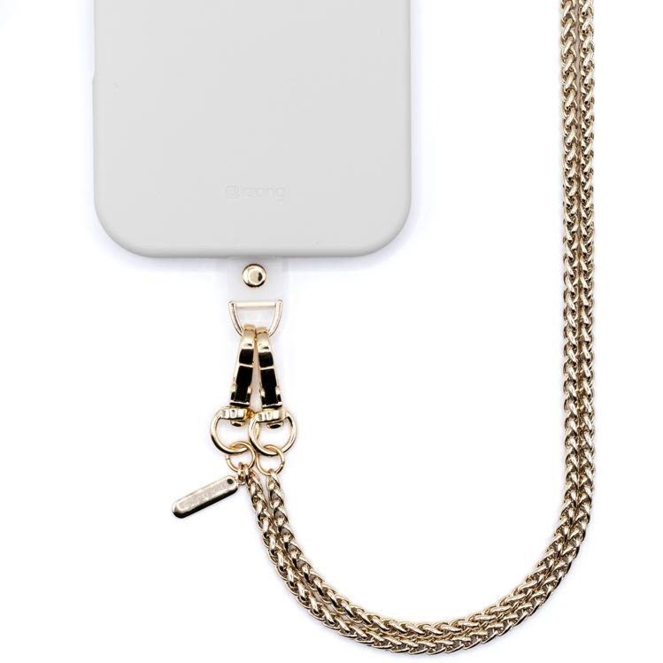 Smycz uniwersalna do telefonu Crong Phone Crossbody na ramię, złota