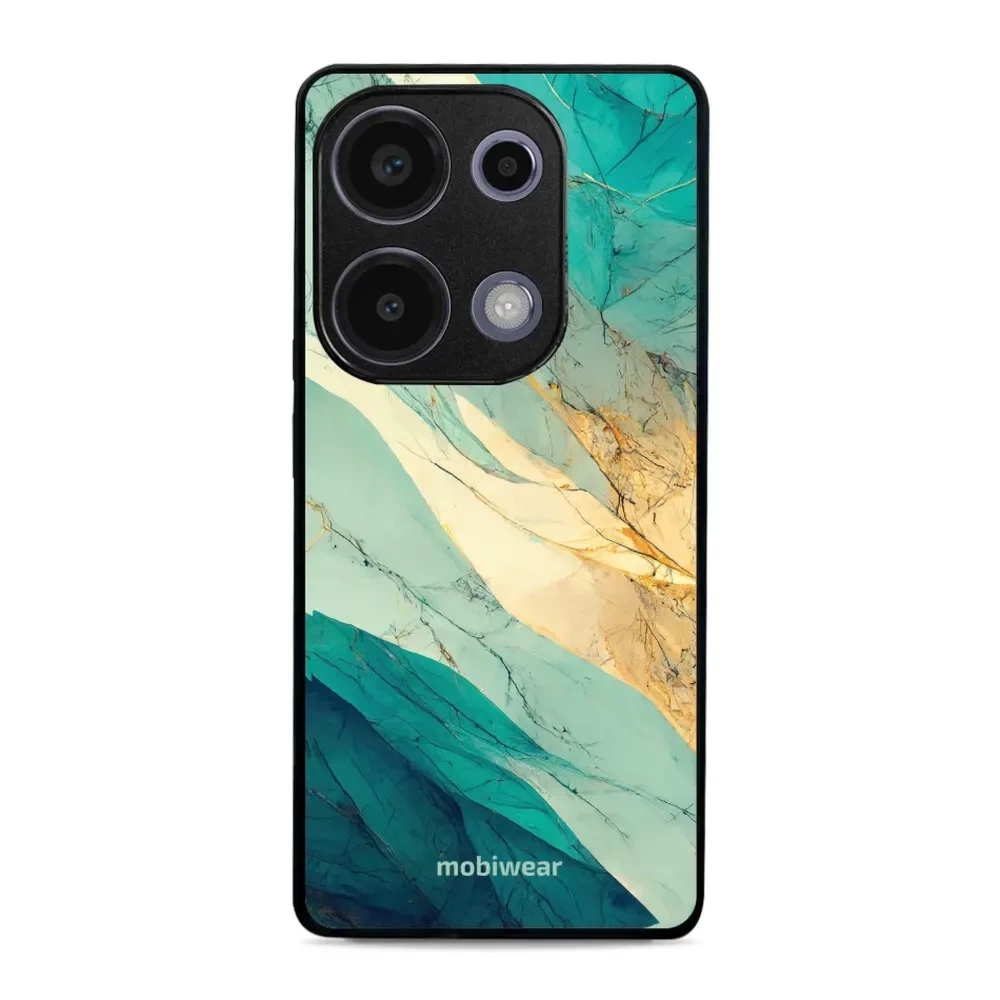 Etui ochronne do Xiaomi Poco M6 Pro 4G, Mobiwear Glossy Case, turkusowy marmur