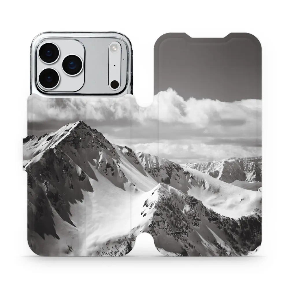 Etui z klapką do iPhone 17 Pro Max, Mobiwear Book, górski szczyt