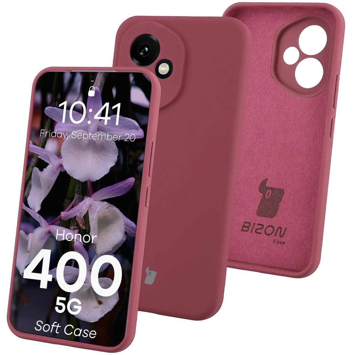 Silikonowe etui Bizon Soft Case do Honor 400, ciemnofioletowe