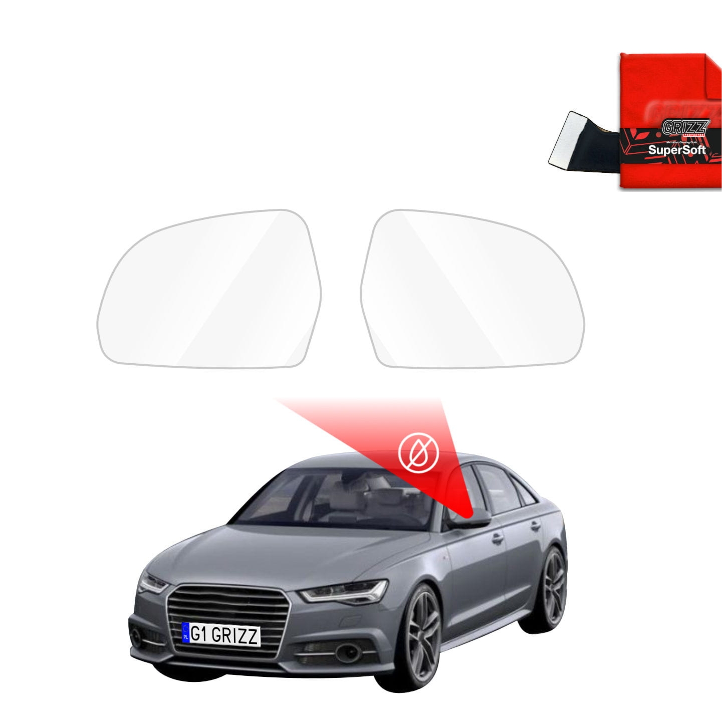 Folia przeciwdeszczowa Grizz Protector na lusterka do Audi A6 C7 Sedan (2011-2014)