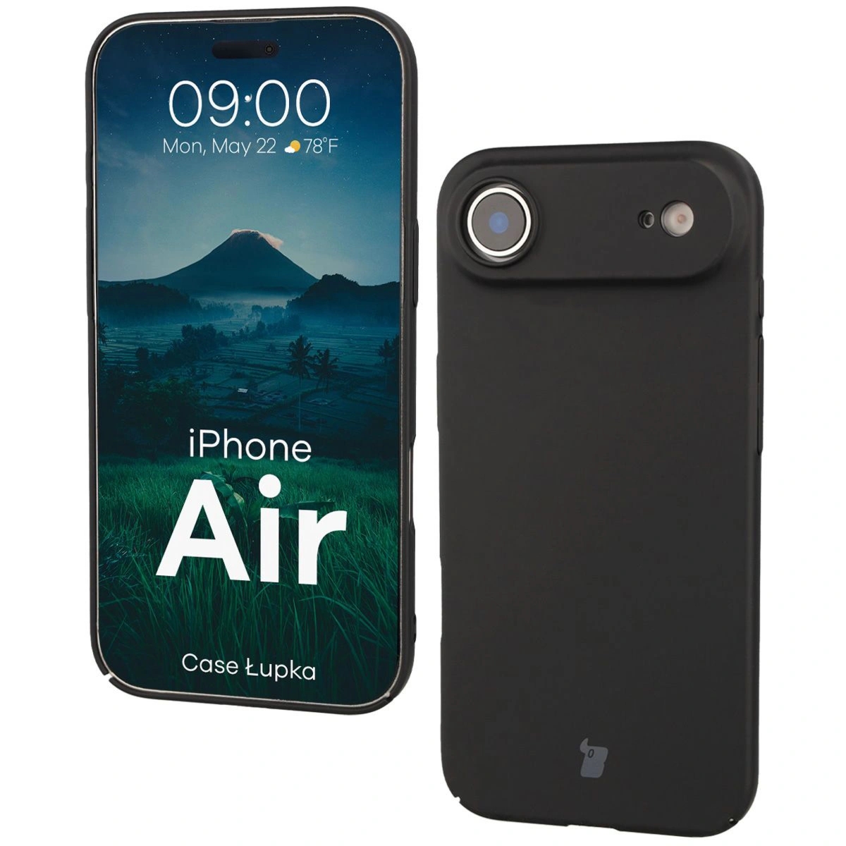 Etui Bizon Case Łupka do iPhone Air, czarne