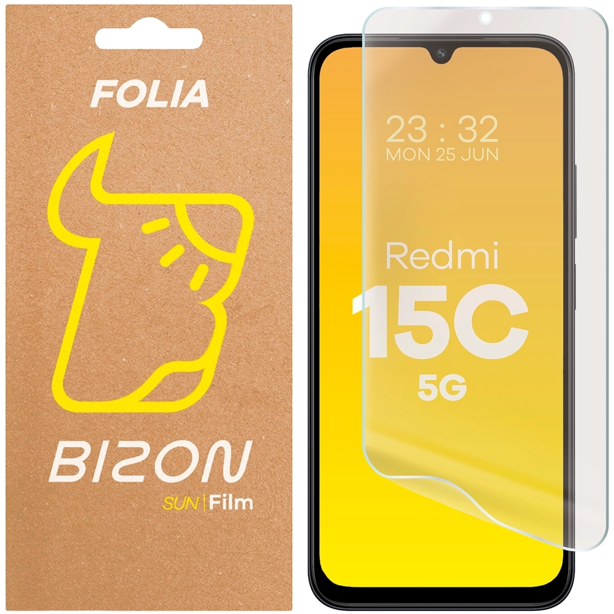 Folia matowa Bizon Glass Film Sun do Xiaomi Redmi 15C 5G, 1 sztuka