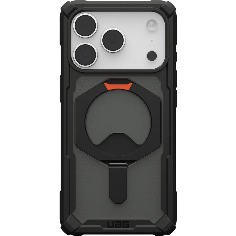 Etui pancerne UAG Plasma XTE Mag do MagSafe do iPhone 18 Pro / 17 Pro, szare z czarną ramką