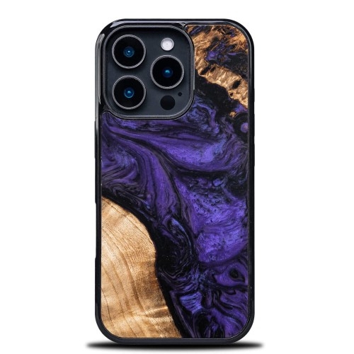 Image of Drewniane etui do iPhone 16 Pro, Bewood Unique Violet