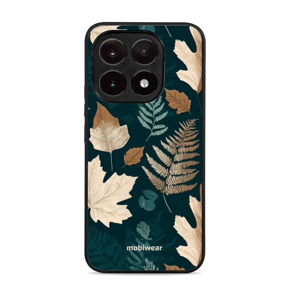 Etui ochronne do Xiaomi 15T, Mobiwear Glossy Case, zielnik z liści i paproci