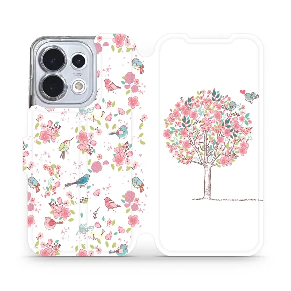 Etui z klapką do Oppo Reno16 5G, Mobiwear Book, różowy gaj
