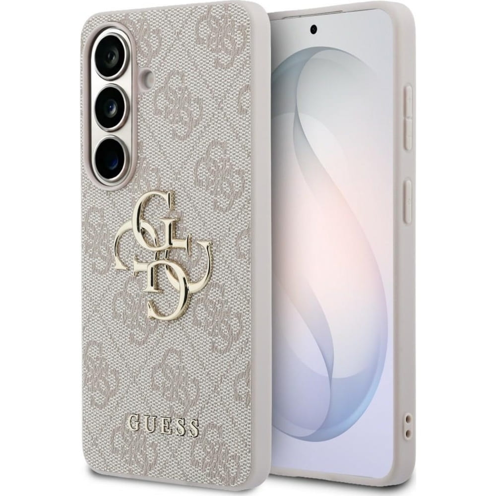 Etui Guess Hardcase Leather do Galaxy S26 Plus, różowe z Big Logo Guess