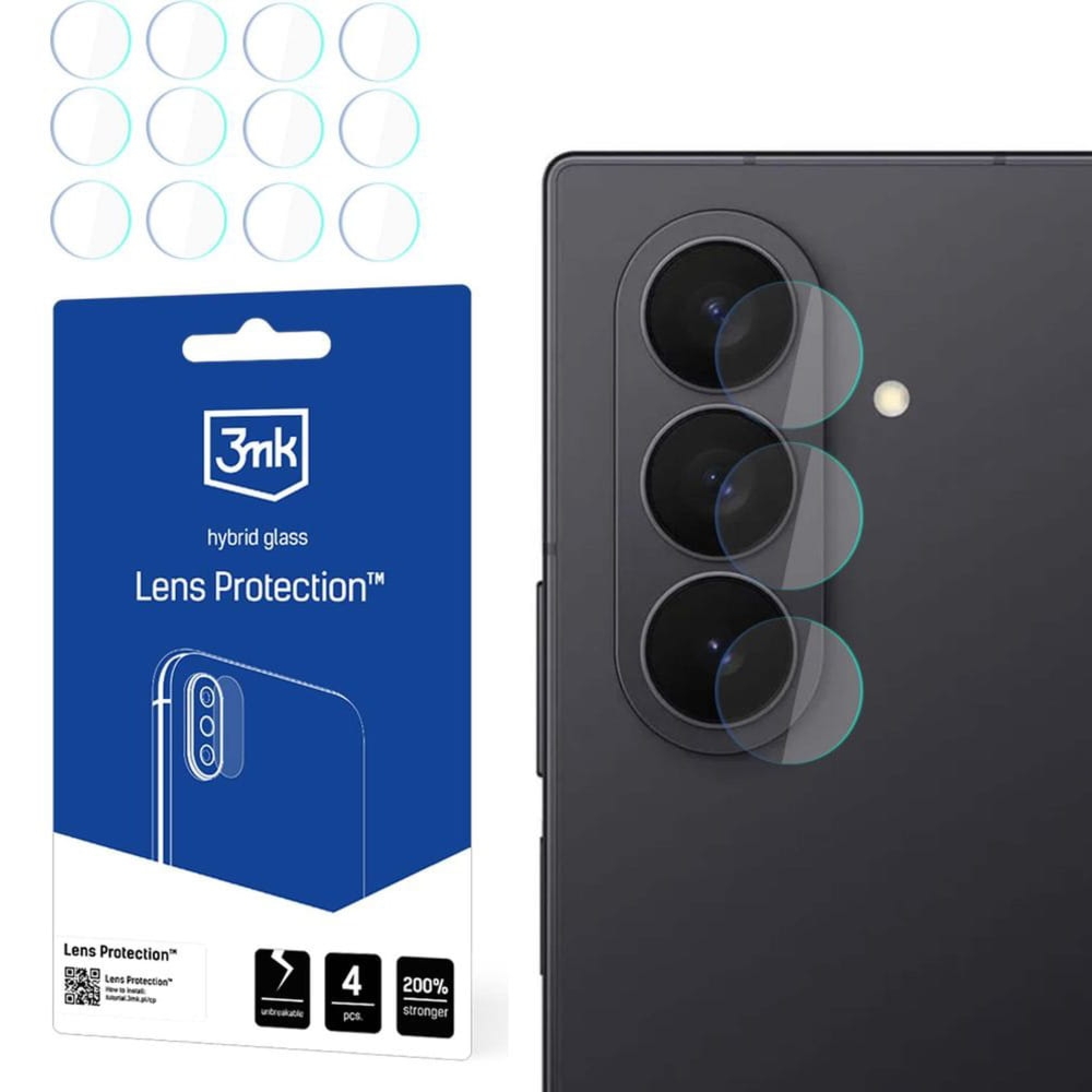 Osłona na aparat 3mk Lens Protection do Galaxy Z Fold7, 4 zestawy