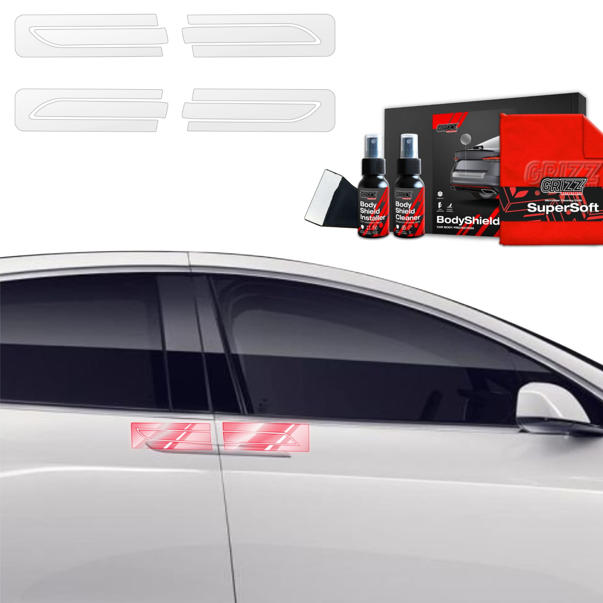 4w1 Folia ochronna Grizz Protector na klamki do Tesla Model X (2021-2026)