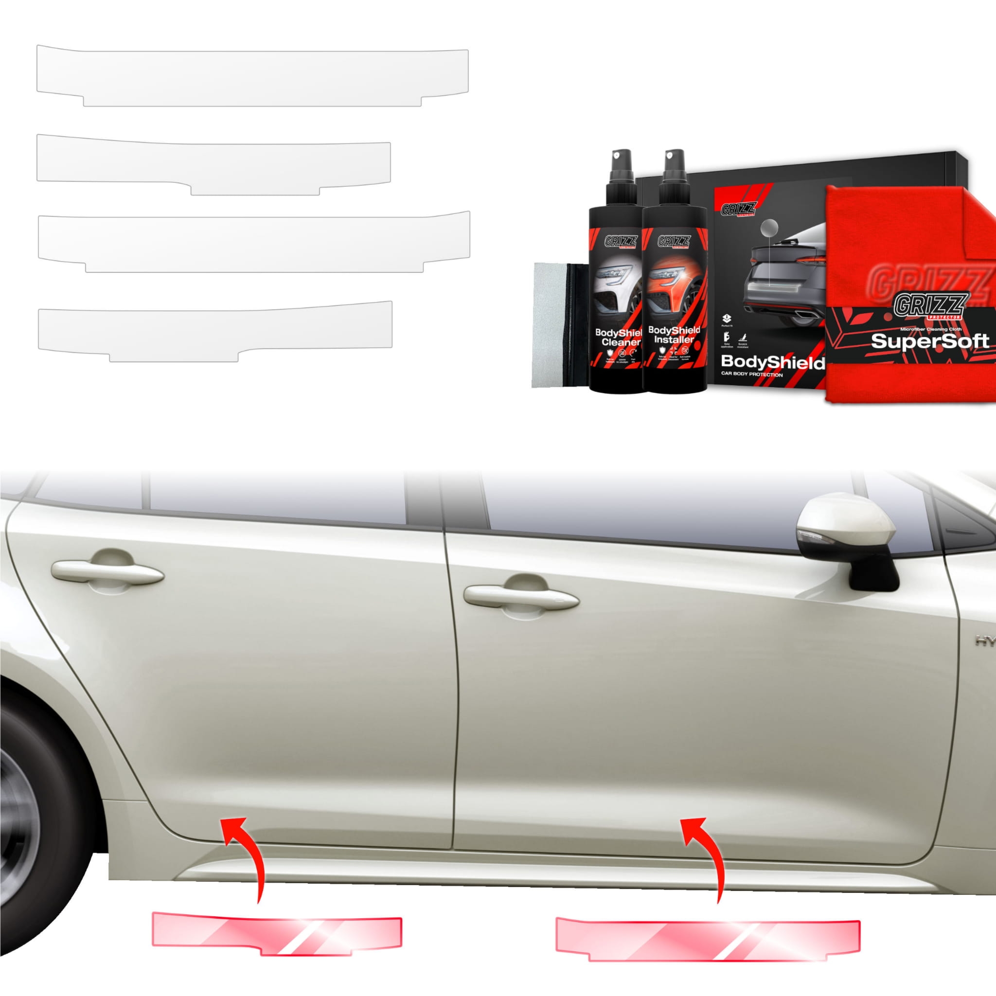 4w1 Folia ochronna Grizz Protector na progi do Suzuki Swace Facelift (2023-2026)
