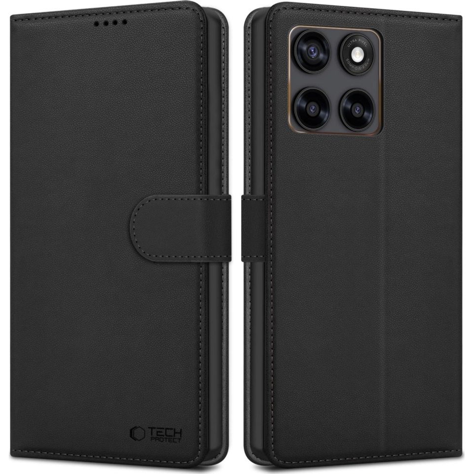 Etui z klapką Tech-Protect Wallet do Motorola Edge 70 Fusion / 70 Fusion+, czarne