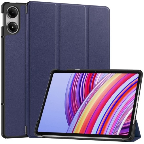 Image of Etui z klapką Bizon Case Tab Croc do Xiaomi Redmi Pad Pro 12.1, granatowe