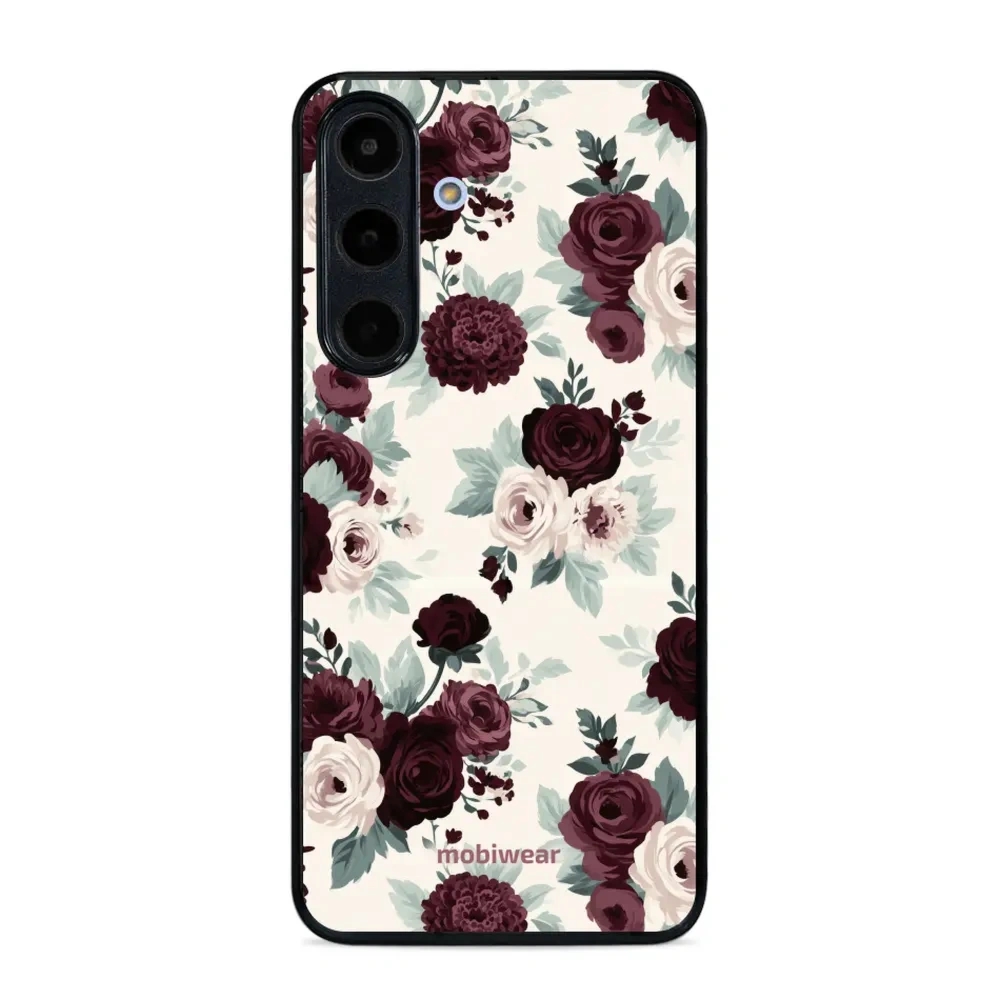 Etui ochronne do Galaxy S26 FE, Mobiwear Glossy Case, róże z szałwią na kremie