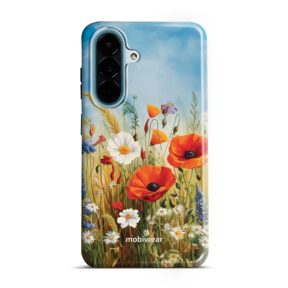 Etui ochronne do Galaxy A27 5G, Mobiwear Elite Pro, łąkowe kwiaty