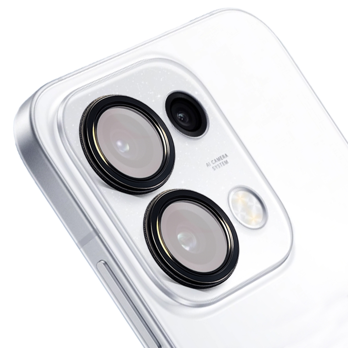 Szkło na aparat Bizon Glass Snap Lens do Oppo Reno16 / Reno16 Pro 5G, 1 zestaw, czarna ramka