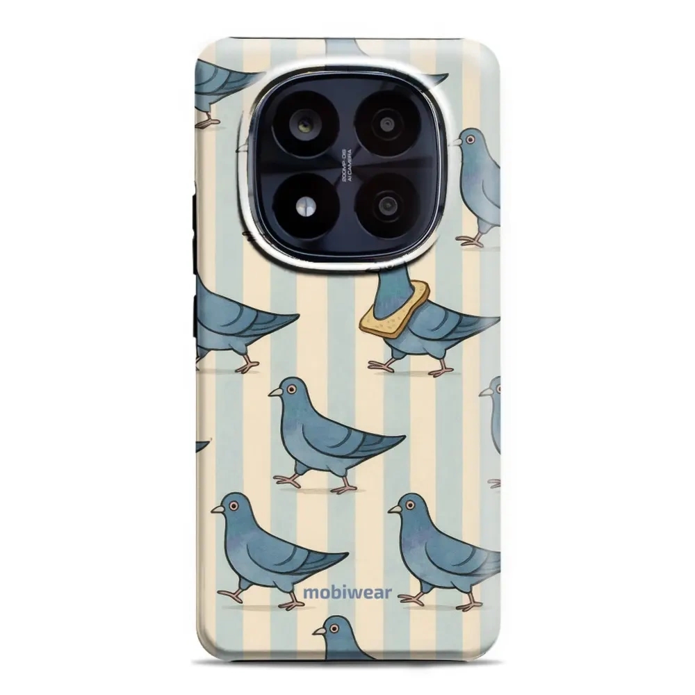 Etui ochronne do Xiaomi Redmi Note 14 Pro Plus 5G, Mobiwear Elite Pro, błękitne gołębie