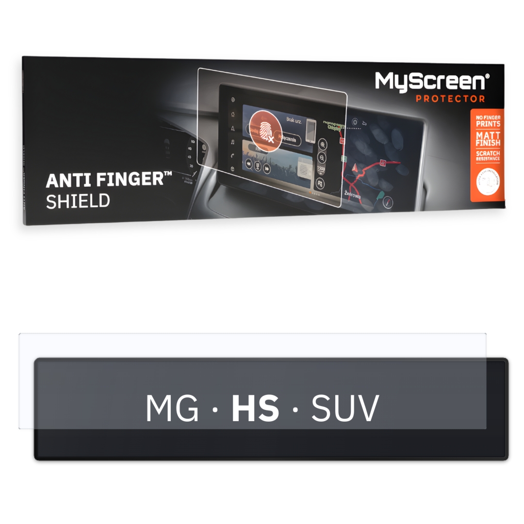Folia samochodowa na ekran główny, MyScreen Anti Finger Shield do MG HS I (2024-2026), matowa