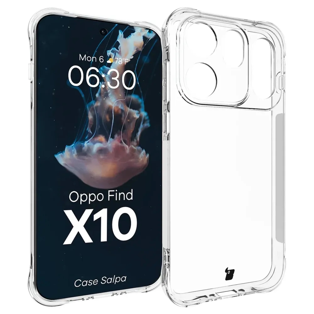 Elastyczne etui Bizon Case Salpa do OPPO Find X10, przezroczyste