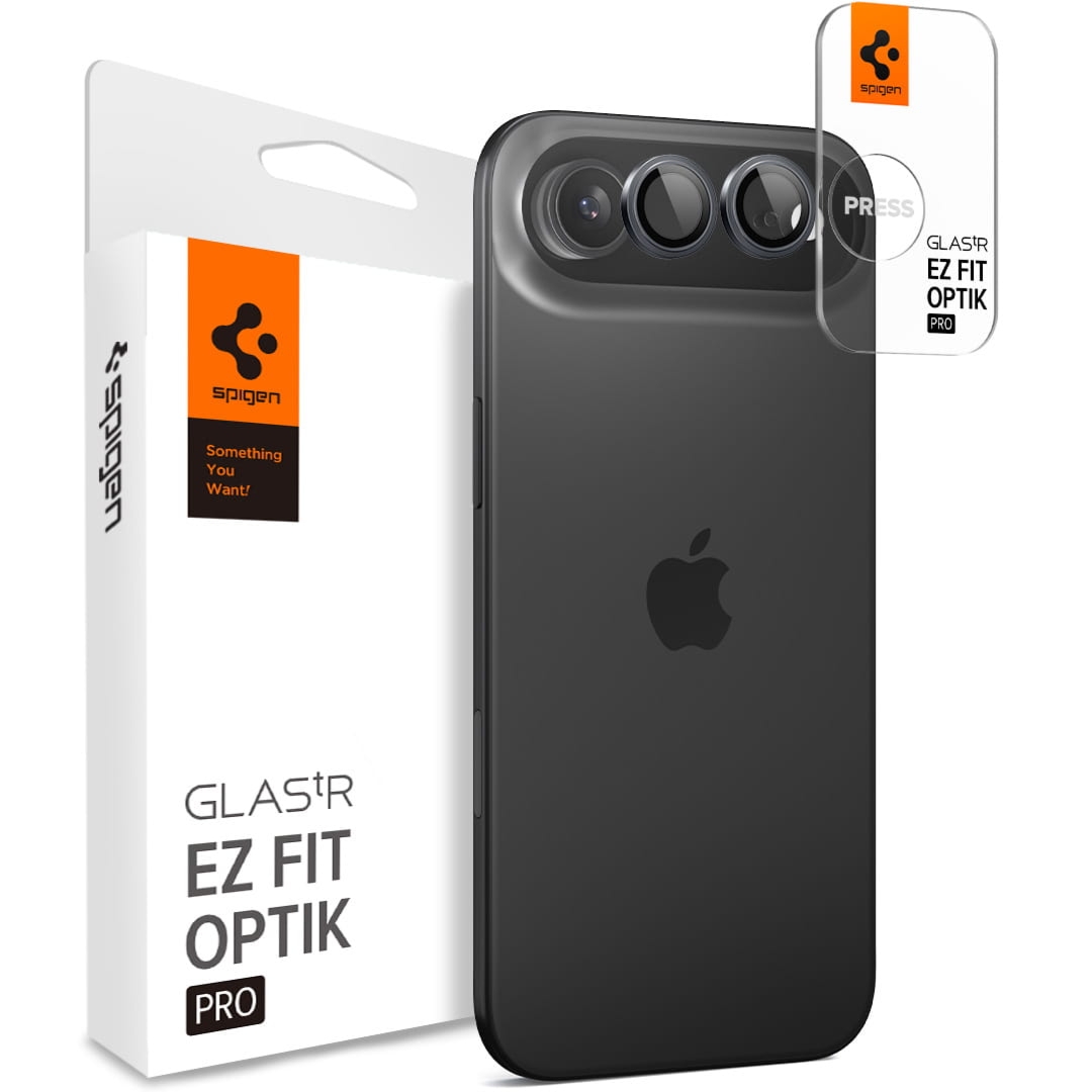 Szkło na aparat Spigen Glas.tR Ez Fit Optik Pro 2-Pack do iPhone Air, czarno-szare