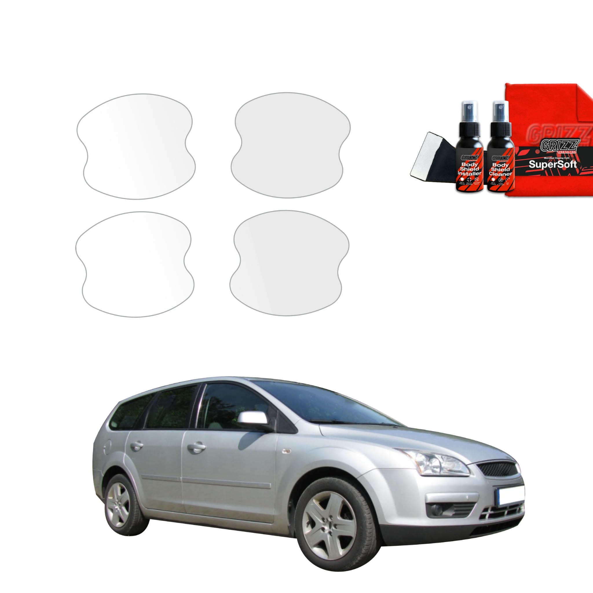 4w1 Folia ochronna pod klamki Grizz Protector do Ford Focus Mk2 Kombi (2004-2007)