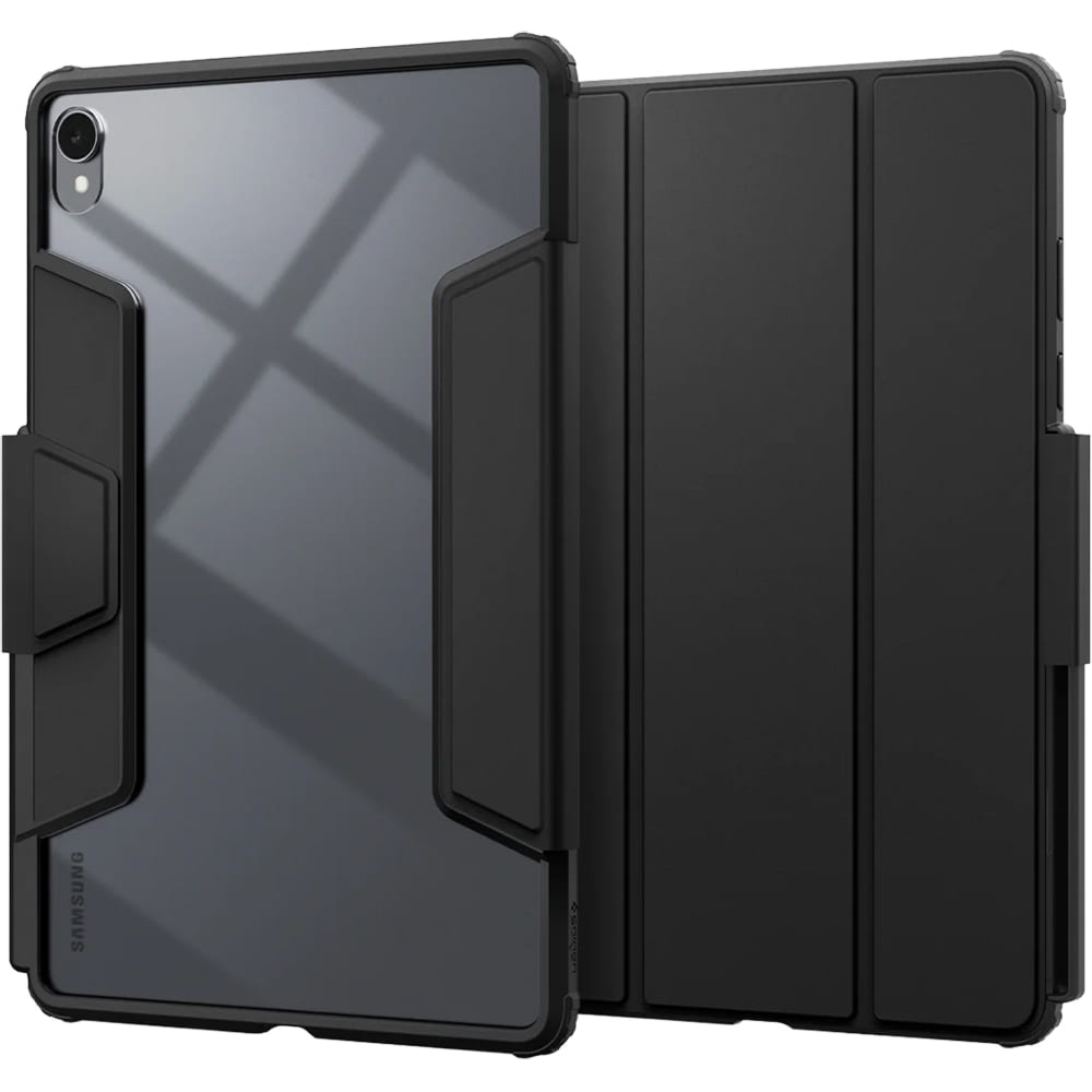 Etui zamykane Spigen Air Skin Pro do Galaxy Tab S11, czarno-przezroczyste