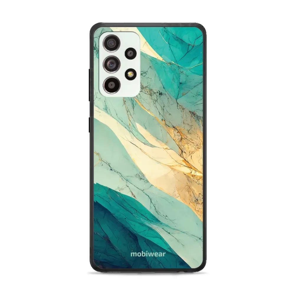 Etui ochronne do Galaxy A52s 5G, Mobiwear Glossy Case, turkusowy marmur