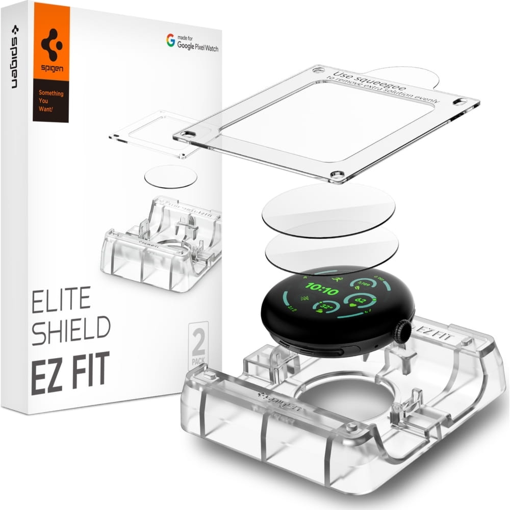 Folia + Aplikator Spigen Elite Shield EZ Fit 2-Pack do Pixel Watch 4 / 3 (41 mm), przezroczyste