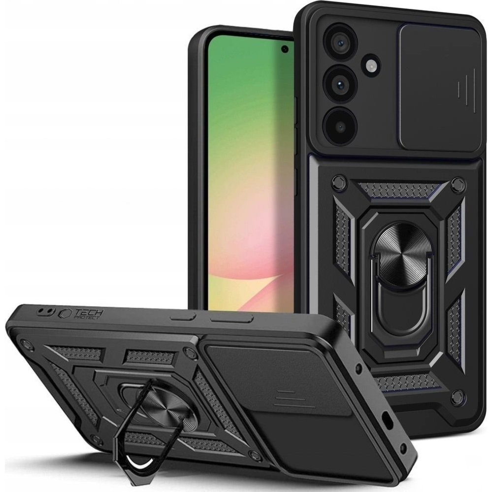 Etui z ringiem Tech-Protect Camshield Pro do Galaxy A27 5G, czarne