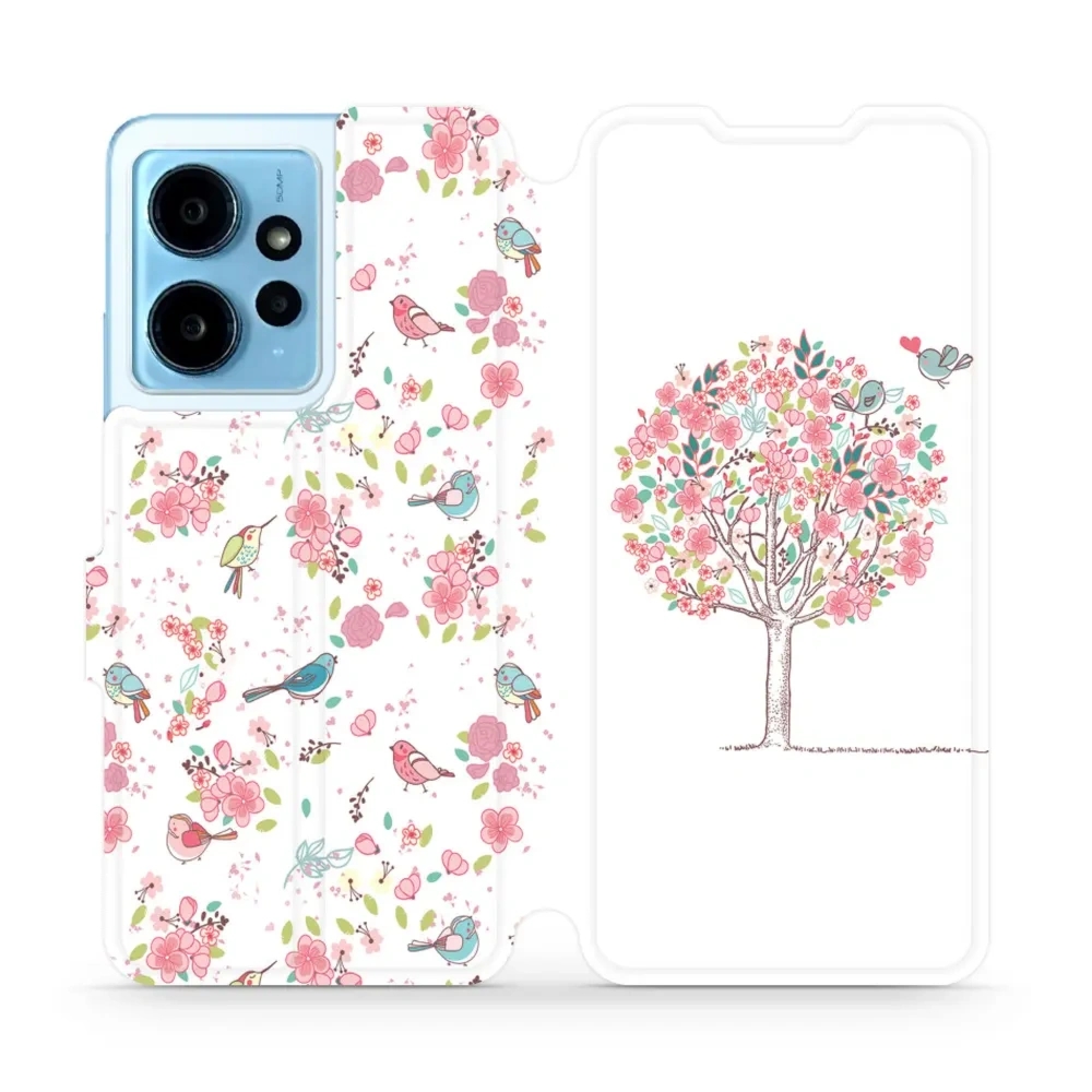 Etui z klapką do Xiaomi Redmi Note 12 4G, Mobiwear Book, różowy gaj