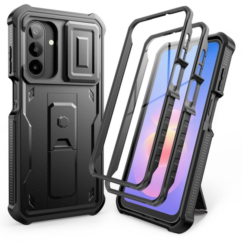 Etui pancerne Tech-Protect Kevlar Cam+ 2-Set do Galaxy A17 5G, Galaxy A18 5G, czarne