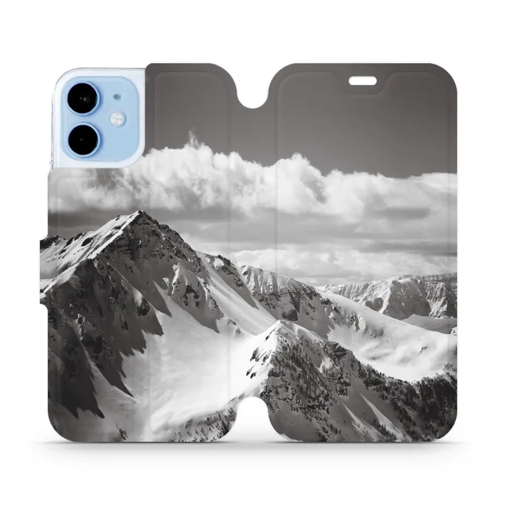 Etui z klapką do iPhone 12 Mini, Mobiwear Book, górski szczyt