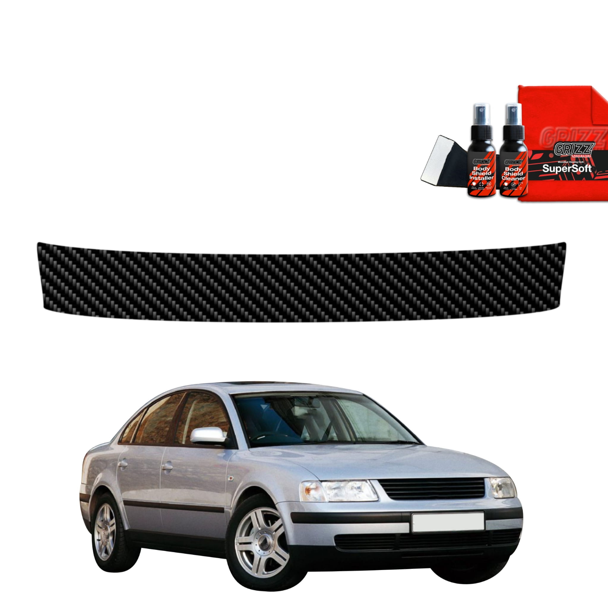 Folia karbonowa Grizz Protector na próg bagażnika do Volkswagen Passat B5 Sedan (1996-2000)