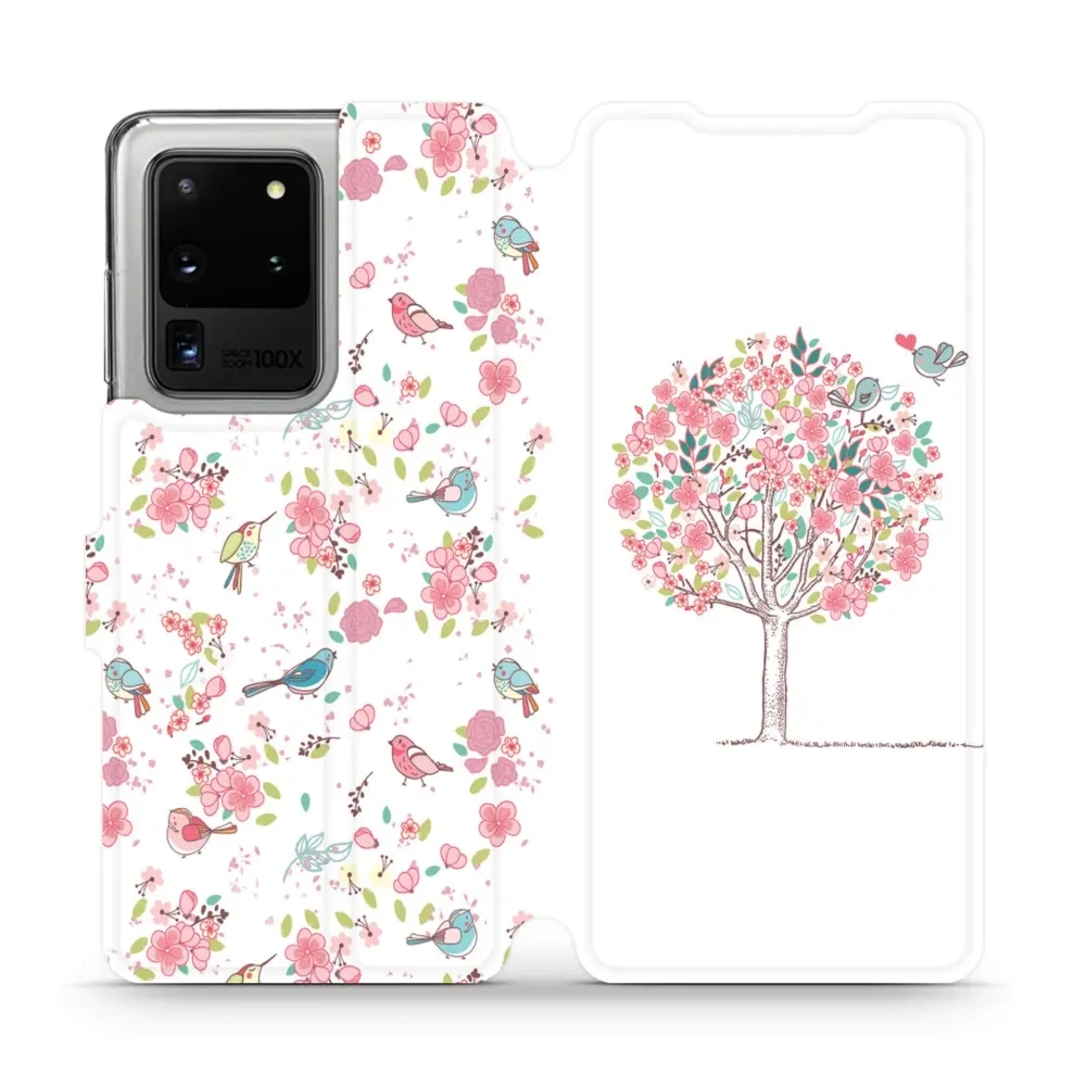 Etui z klapką do Galaxy S20 Ultra, Mobiwear Book, różowy gaj