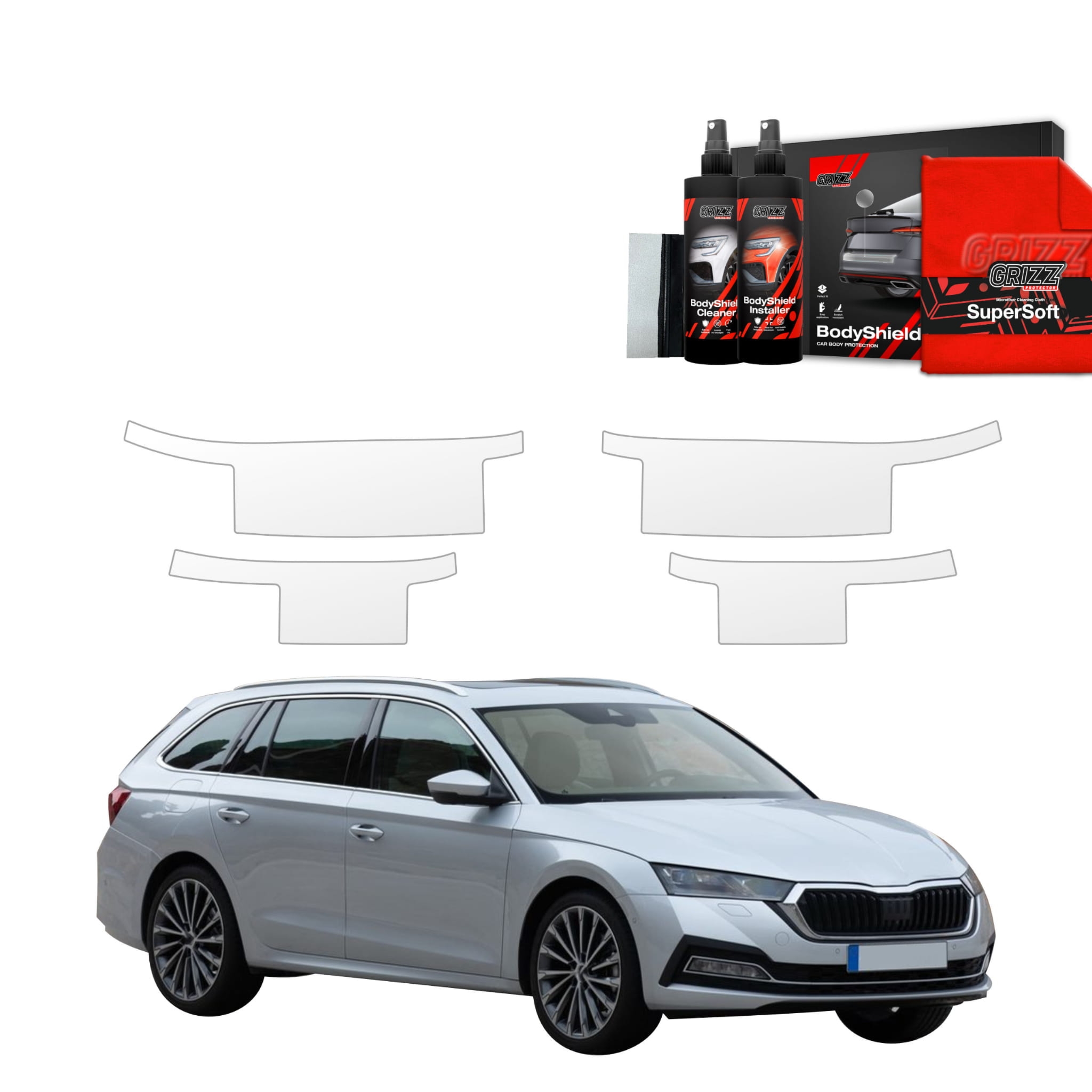 4w1 Folia ochronna na progi Grizz Protector do Skoda Octavia 4 Kombi (2019-2024)