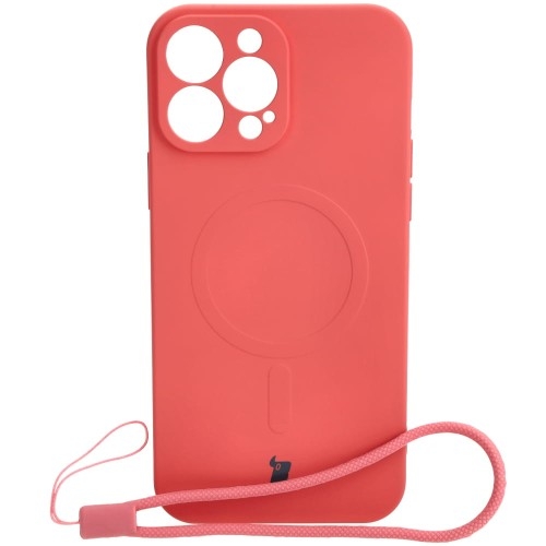 Image of Etui Bizon Case Silicone MagSafe do iPhone 13 Pro Max, brudny róż