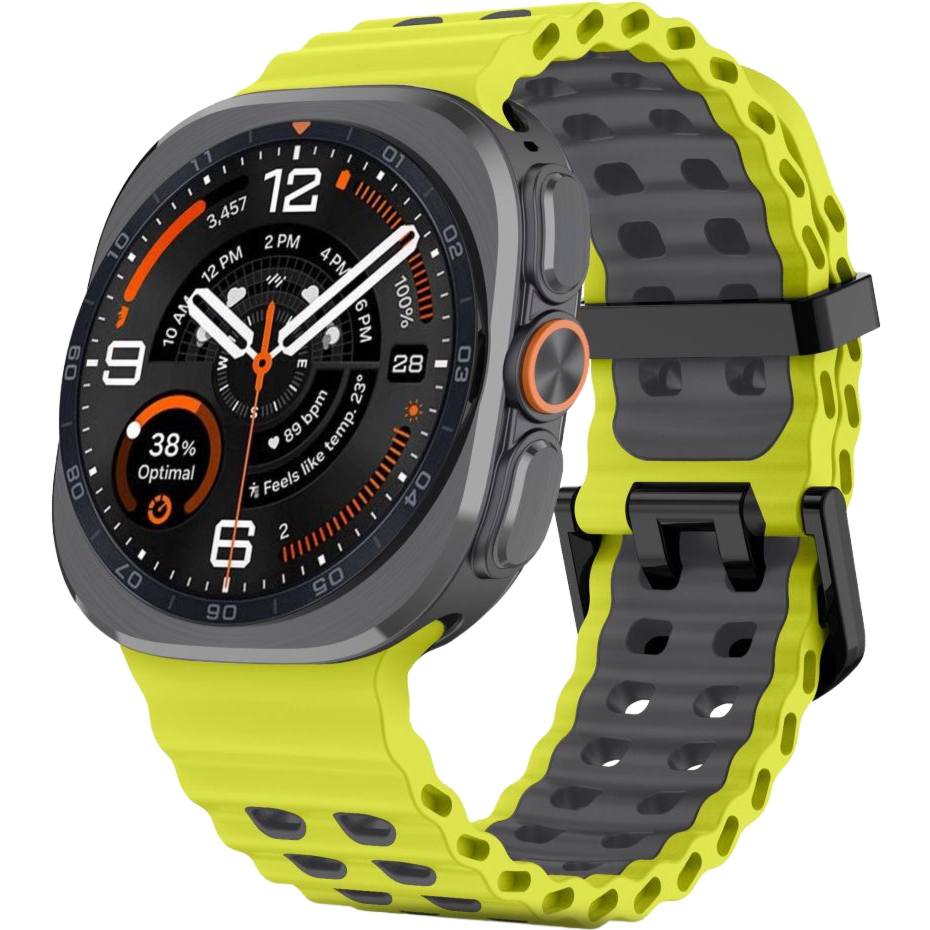 Pasek Tech-Protect Iconband Pro do Galaxy Watch Ultra 2 / Ultra, limonkowo-czarne