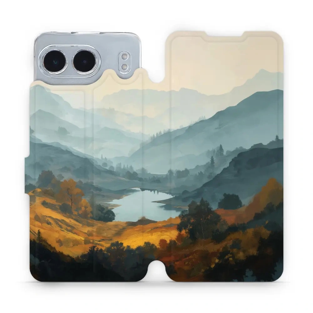 Etui z klapką do OnePlus Nord 4, Mobiwear Book, jezioro w dolinie