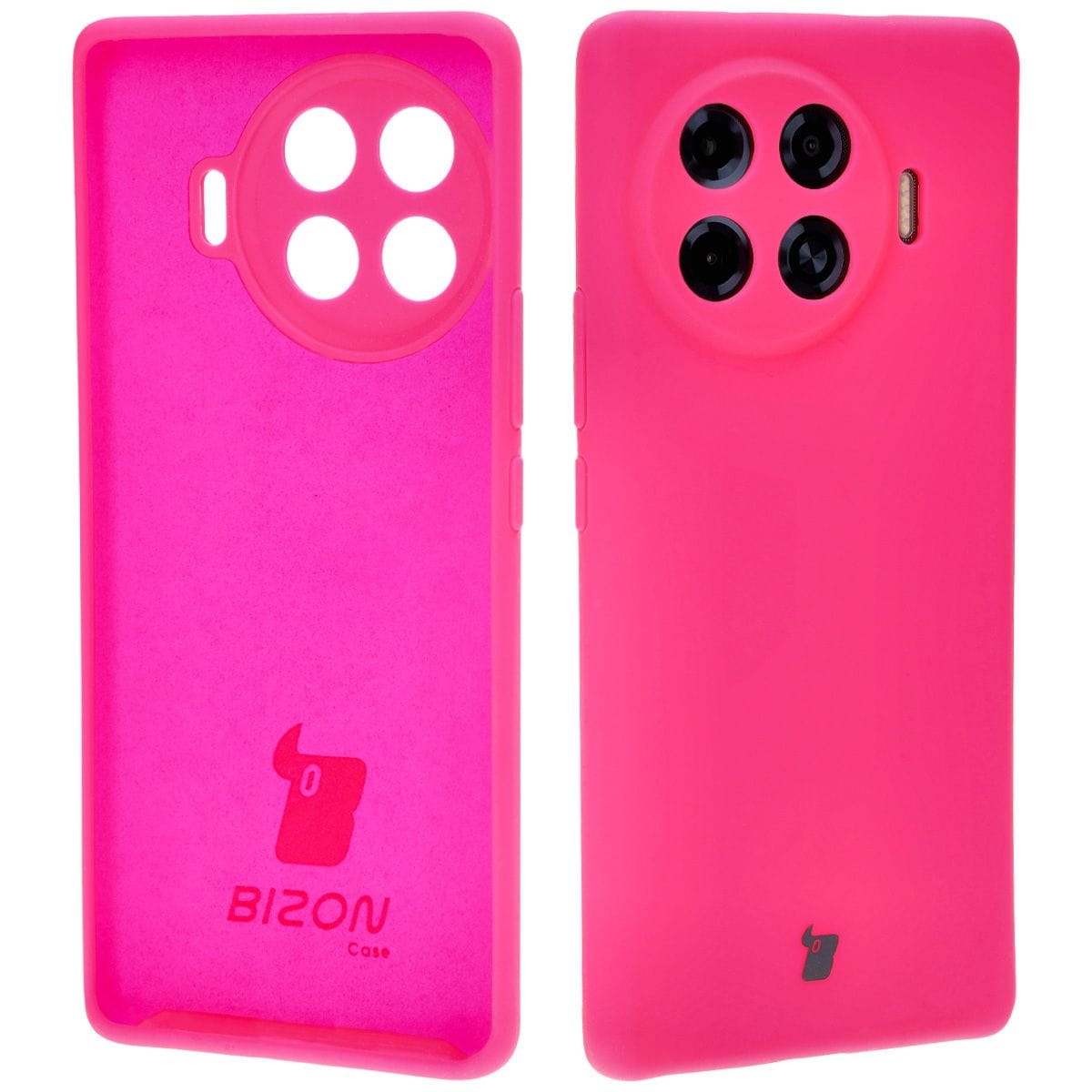 Image of Silikonowe etui Bizon Soft Case do Tecno Spark 20 Pro+, neonowo-różowe