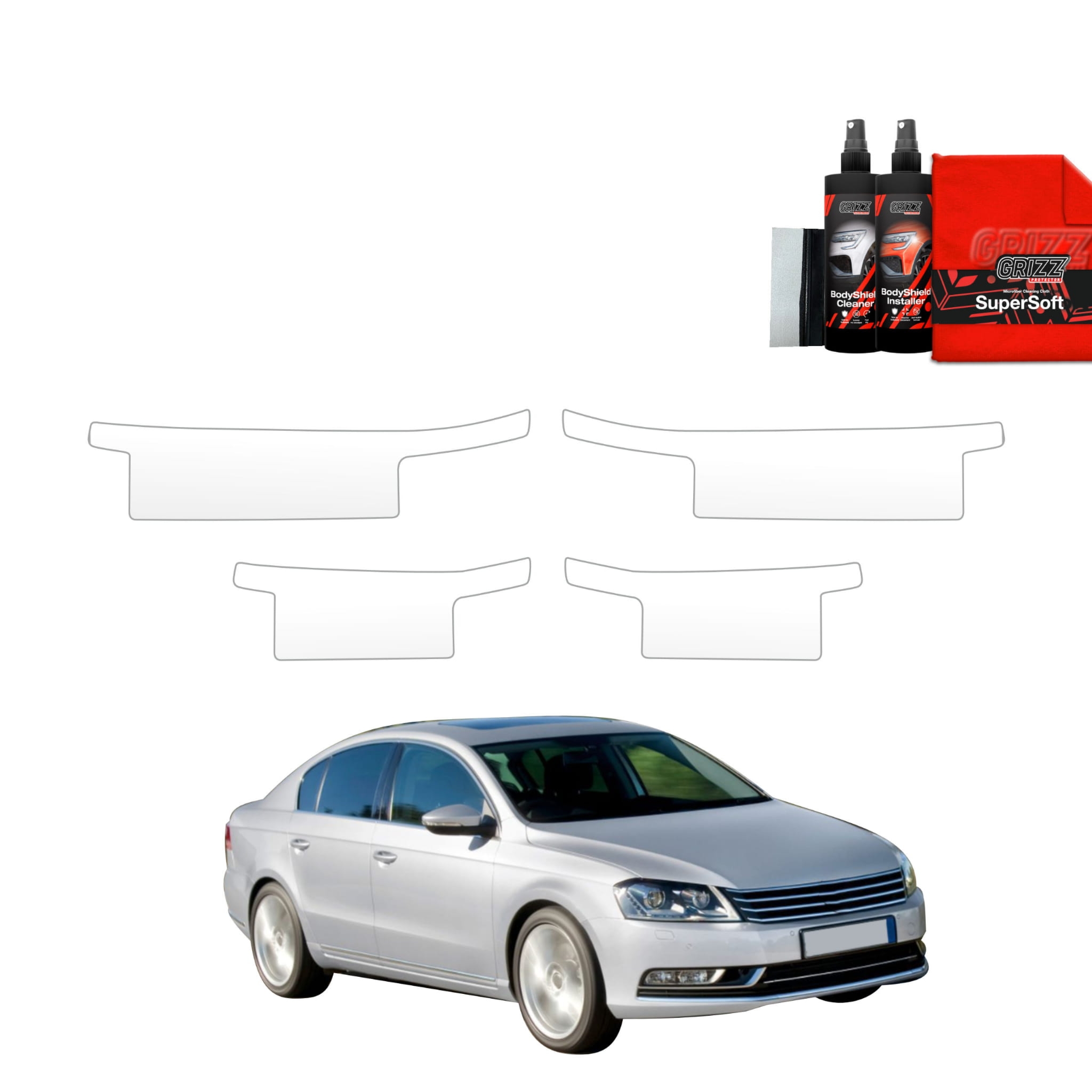 4w1 Folia ochronna na progi Grizz Protector do Volkswagen Passat B7 Sedan (2010-2014)