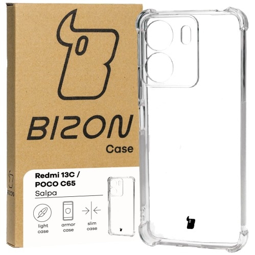 Image of Elastyczne etui Bizon Case Salpa do Xiaomi Redmi 13C / Xiaomi Pocophone C65, przezroczyste