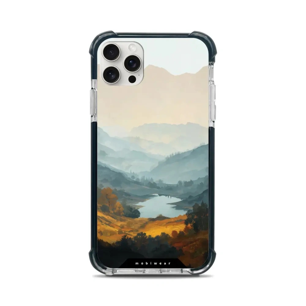 Etui ochronne do iPhone 11 Pro Max do MagSafe, Mobiwear Elite Bumper, jezioro w dolinie