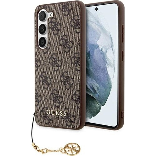 Image of Etui Guess 4G Charms Collection do Galaxy A55, brązowe