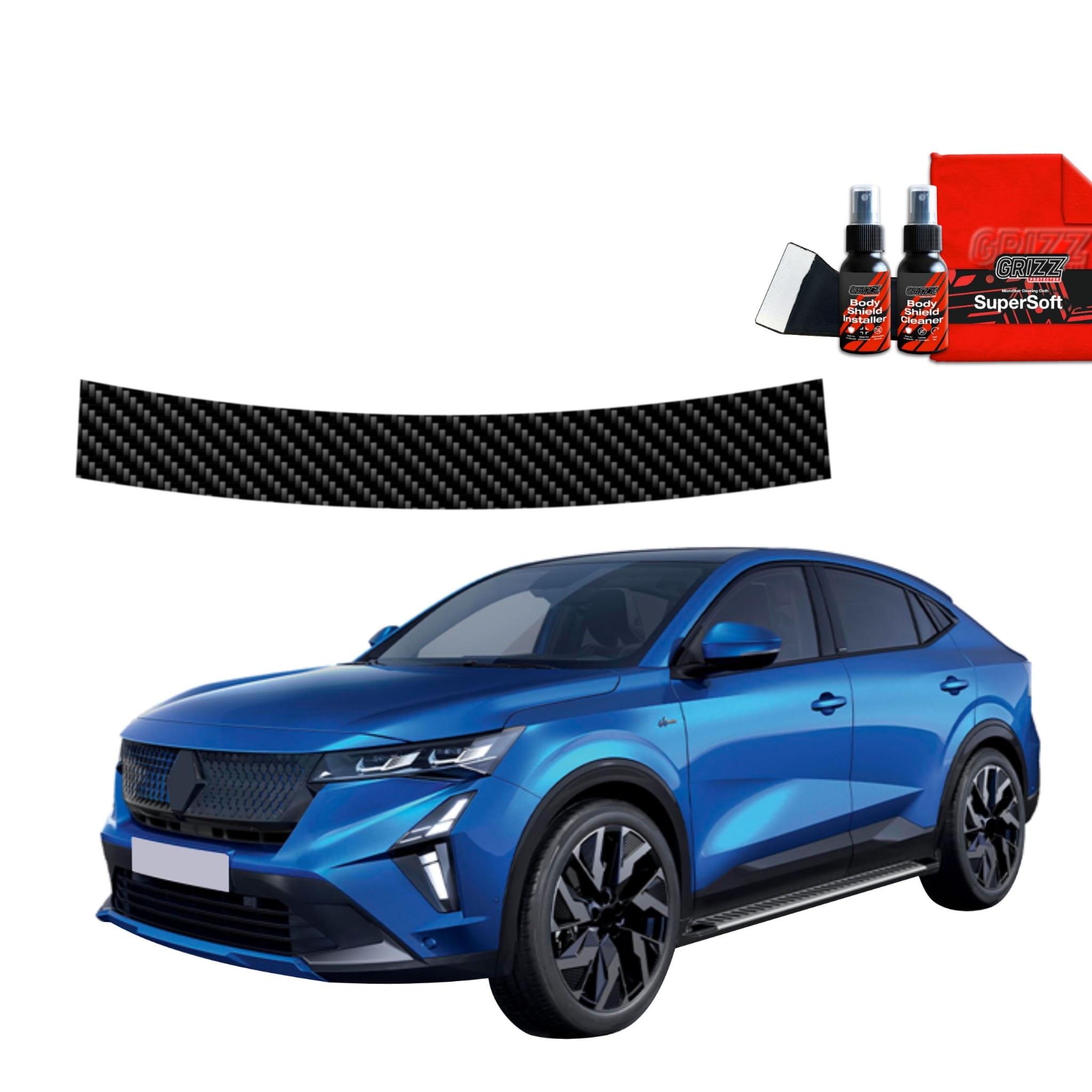 Folia karbonowa Grizz Protector na próg bagażnika do Renault Rafale (2024-2026)